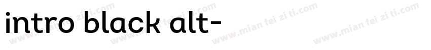 intro black alt字体转换